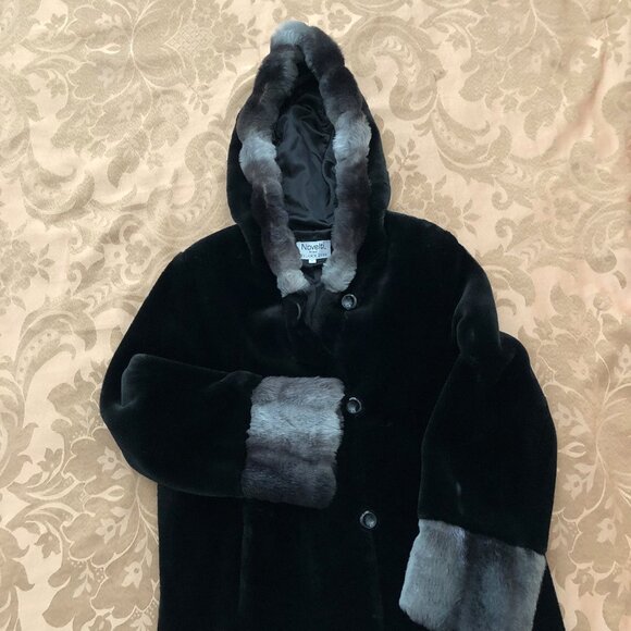 Novelti For Melanie Lyne Faux Fur Cocoon Coat - Picture 4 of 8